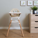 Beige and natural 6in1 High Chair in a grey and oak themed kitchen | High chairs | Feeding & Weaning | Toddler Furniture - Clair de Lune UK