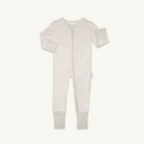Cashmere Pin Stripe Sleepsuit with classic stripe design made from bamboo and organic cotton from GrowGrows on white background - Clair de Lune UK