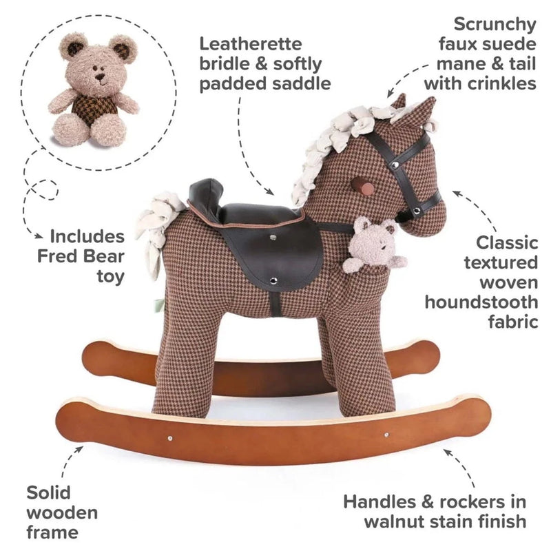 The sensory benefits and unique selling points of the Little Bird Told Me Chester & Fred Rocking Horse | Rocking Animals | Montessori Activities For Babies & Kids | Toys | Baby Shower, Birthday & Christmas - Clair de Lune UK
