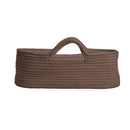 Chocolate Crochet Moses Basket view from the side | Moses Baby Baskets & Bassinets - Clair de Lune UK