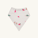 GrowGrows Christmas Eve Bib with festive Santa and reindeer print made from bamboo and organic cotton | Feeding Essentials - Clair de Lune UK