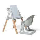 Grey Playtime High Chair converted to a pre-school seat and desk with drawing board | Feeding & High Chairs | Nursery & Kids Furniture - Clair de Lune UK