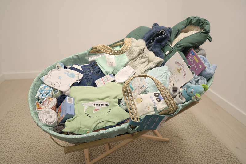 Baby Basics Milton Keynes finishes newborn starter pack with Clair de Lune Moses baskets and stands ready to donate to a family in need | Charity Partnerships - Clair de Lune UK
