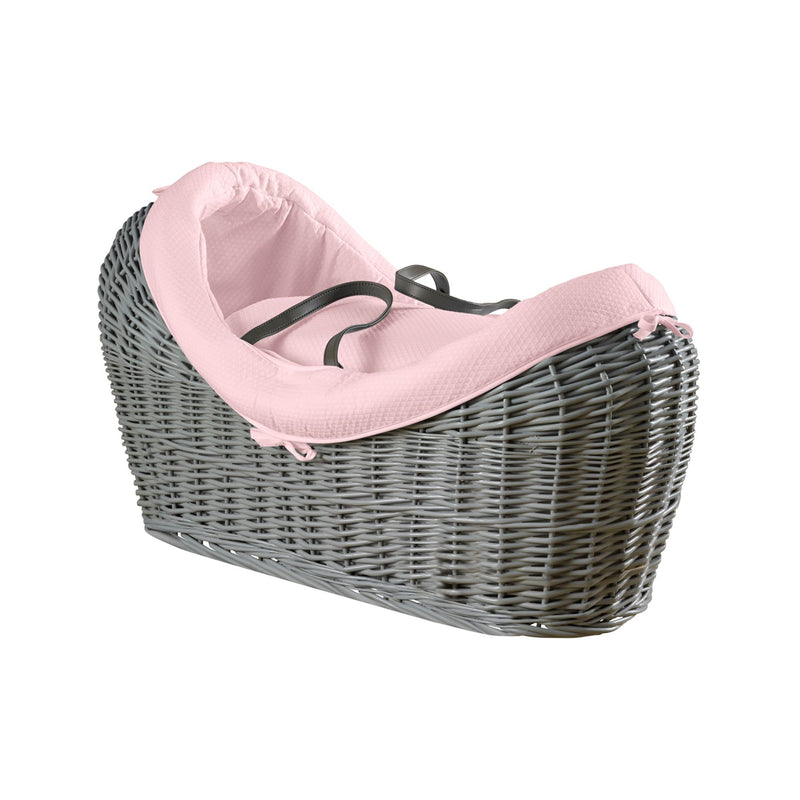 Pink Cotton Dream Grey Wrapover Noah Pod | Noah Pods | Bassinets | Nursery Furniture - Clair de Lune UK