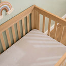 The grey polka dot of the 2 Pack Fitted Jungle Dream Cot Bed Sheets - 140 x 70 cm | Baby Sheets | Cot & Cot Bed Bedding | Nursery Linen - Clair de Lune UK