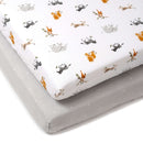 2 Pack Fitted Jungle Dream Cot Bed Sheets - 140 x 70 cm | Baby Sheets | Cot & Cot Bed Bedding | Nursery Linen - Clair de Lune UK