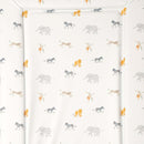 The safari animal print of the Jungle Dream Essentials Changing Mat | Change & Travel Mats | Baby Bath Time Essentials - Clair de Lune UK