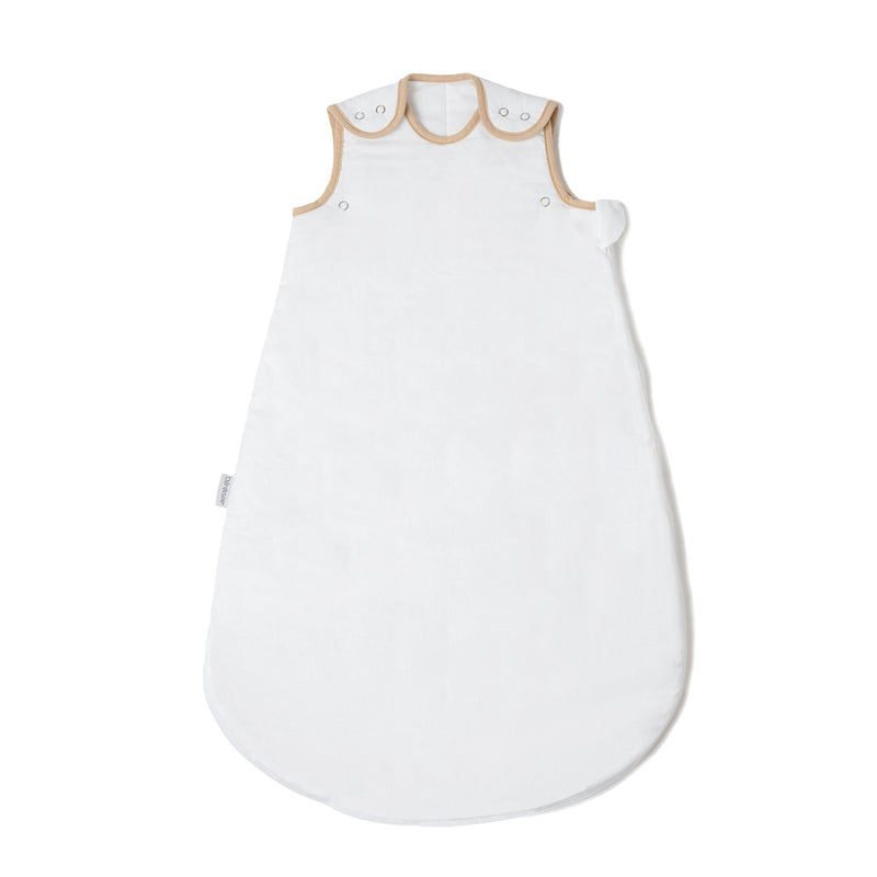 White Organic Sleeping Bag (0-6 Months) | Baby Sleeping Bags | Nightwear - Clair de Lune UK