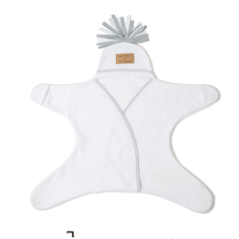 White Star Fleece Baby Wrap Blanket | Cosy Baby Blankets | Nursery Bedding | Newborn, Baby and Toddler Essentials - Clair de Lune UK