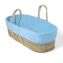 Blue Replacement Fleece Moses Basket Liner | Moses Baby Basket Bedding | Nursery Linen - Clair de Lune UK