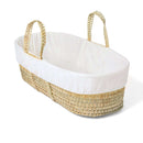 Cream Replacement Fleece Moses Basket Liner | Moses Baby Basket Bedding | Nursery Linen - Clair de Lune UK