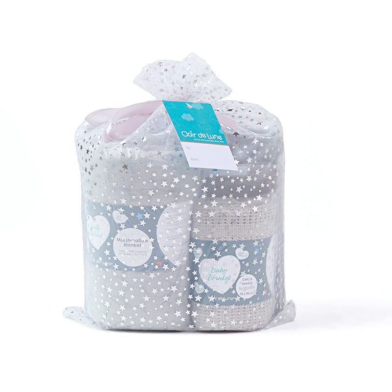 Grey Baby Shower Gift Set | Newborn Hampers | Toys & Gifts - Clair de Lune UK