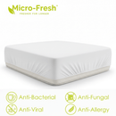 Micro-Fresh® 2 Pack Fitted Cot Bed Sheets - 137 x 67 cm Showing that it's anti-bacterial, anti-fungal, anti-viral and anti-allergy | Soft Baby Sheets | Cot Bedding - Clair de Lune UK
