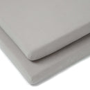 2 Pack Grey Fitted Cotton Cot Sheets - 120 x 60 cm | Soft Baby Sheets | Cot & Cot Bed Bedding | Nursery Linen - Clair de Lune UK