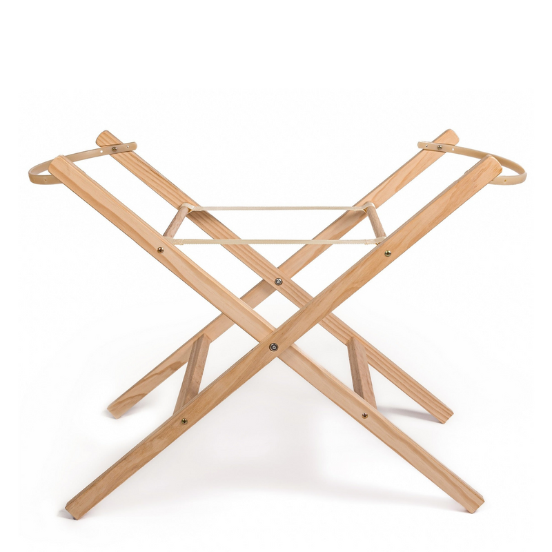 The side of the Natural Self Assembly Wooden Folding Moses Basket Stand | Moses Basket Stands | Moses Baskets and Stands | Co-sleepers | Nursery Furniture - Clair de Lune UK