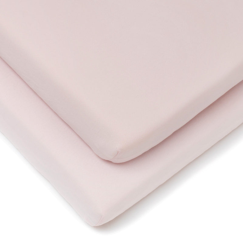 2 Pack Pink Fitted Cotton Cot Sheets - 120 x 60 cm | Soft Baby Sheets | Cot, Cot Bed, Pram, Crib & Moses Basket Bedding - Clair de Lune UK