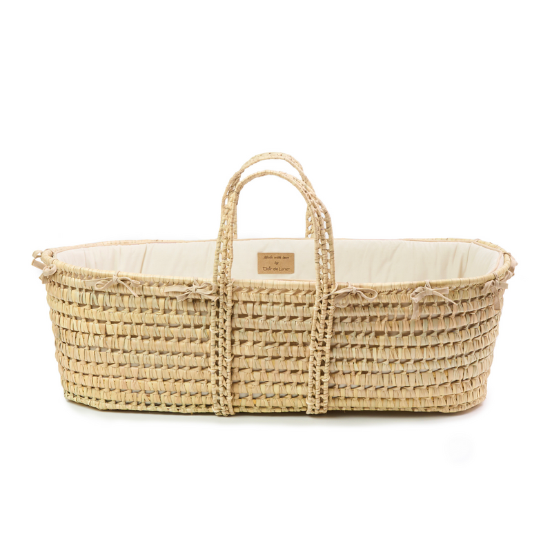 Sandshell Savannah Palm Moses Basket Bundle | Moses Baskets | Co-sleepers | Nursery Furniture - Clair de Lune UK