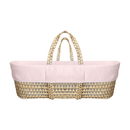 Pink Cotton Candy Palm Moses Basket | Moses Baby Baskets & Bassinets | Nursery Furniture - Clair de Lune UK