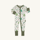 Grow Grows Organic Country Leaf Sleepsuit on white background | Baby Grows and Onesies | Organic Baby Clothes - Clair de Lune UK