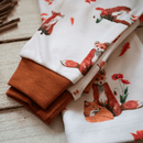 Close up of the cuff on the Grow Grows Organic Fluffy Foxes Pyjamas | Organic Kids PJs and Nightwear - Clair de Lune UK