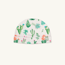 Cuddly Cacti Baby Hat with cactus print made from bamboo and organic cotton from GrowGrows | Bamboo babywear - Clair de Lune UK