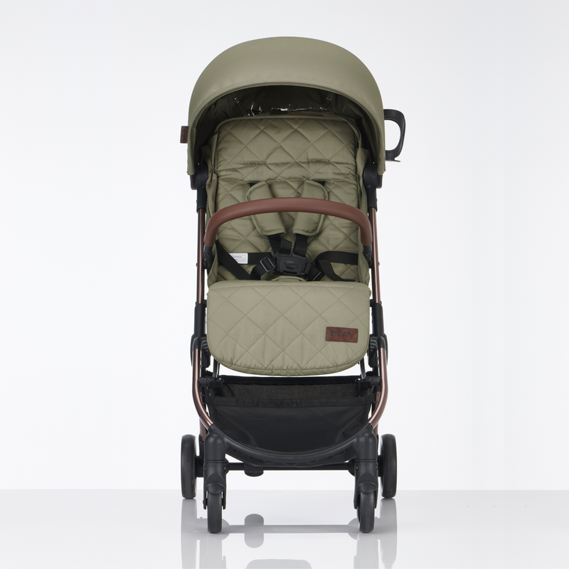Didofy Green New Aster 2 Ultra-Compact Pushchair & Travel System showing the comfy sear | Didofy | Pushchairs and Travel Systems | Baby & Kid Travel - Clair de Lune UK