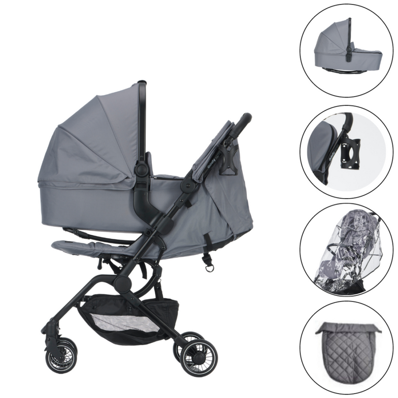 The 2in1 Pushchair and Carry Cot from the Grey Didofy New Aster 2 Ultra-Compact Pushchair & Starter Bundles | Strollers, Pushchairs & Prams | Pushchairs, Carrycots & Car Seats Baby | Travel Essentials - Clair de Lune UK