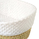 White Dimple Palm Moses Basket close up of plush fabric | Moses Baby Baskets, Bassinets & Co-sleepers | Nursery Furniture - Clair de Lune UK