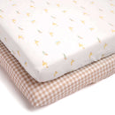 2 Pack Fitted Little Duckling Cot Bed Sheets - 140 x 70 cm | Baby Sheets | Cot & Cot Bed Bedding | Nursery Linen - Clair de Lune UK