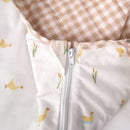 Little Duckling Sleeping Bag (0-6 Months) close-up of the side zip fastening | Swaddles and Sleep Bags | Baby Bedding | Nursery Accessories - Clair de Lune UK