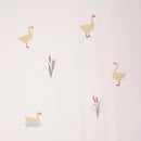 Close up of the duck and reed print on the Duckling Anti-Roll Wedge Baby Changing Mat | Baby Bath Time Essentials - Clair de Lune UK