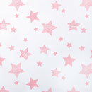 East Coast Star Essential Changing Mat in Pink close up of the star print | Baby Changing Essentials | Baby Bath Time Accessories - Clair de Lune UK