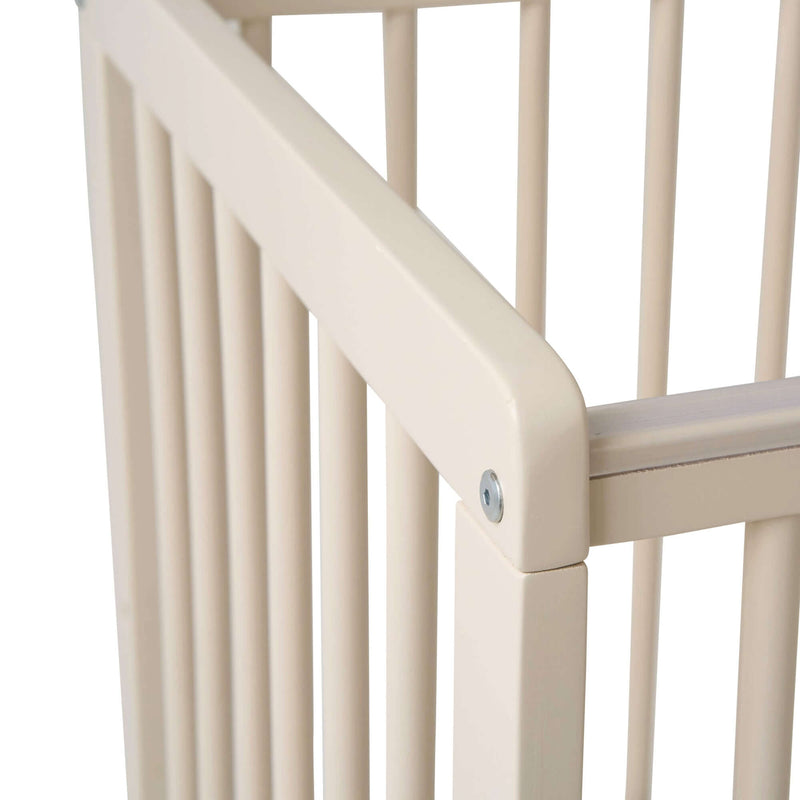 Cashmere East Coast Space Saver Cot  close up of the corners on a white background | Cots, Cot Beds & Toddler Beds | Nursery Furniture - Clair de Lune UK