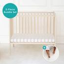 Cashmere East Coast Space Saver Cot with Mattress Bundle in a beige nursery  - 2-piece bundle set | Cots, Cot Beds & Toddler Beds | Nursery Furniture - Clair de Lune UK