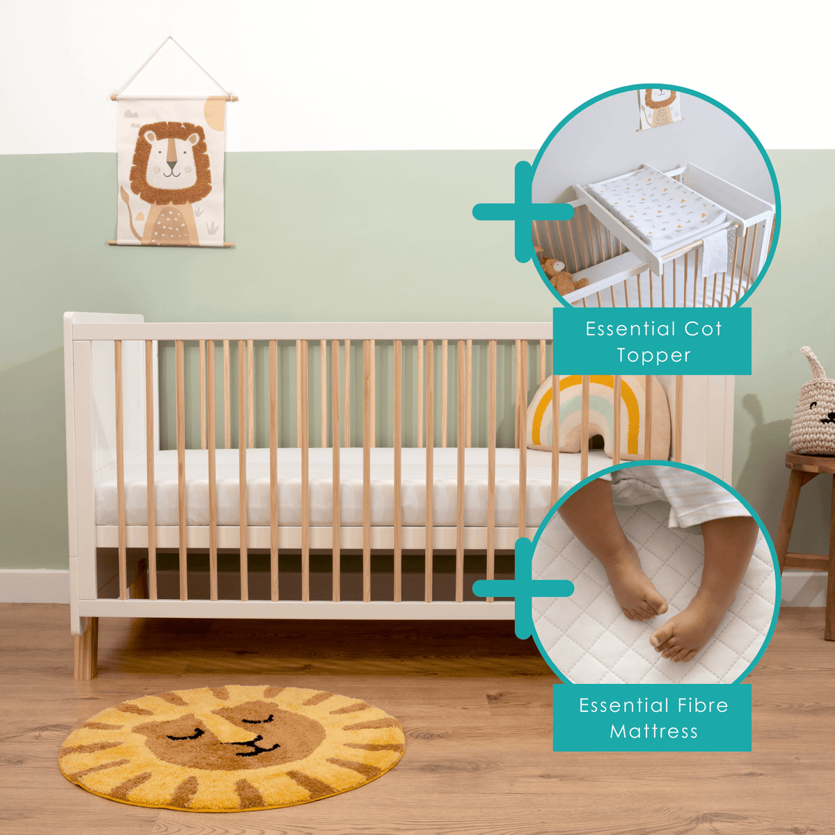 Essentials Cot Bed Cots Cot Beds Toddler Beds Nursery Furniture Clair de Lune UK