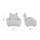 Bear CuddleCo Etta Kids Chair Boucle| Toddler Arm Chair dimensions | Children's Furniture - Clair de Lune UK
