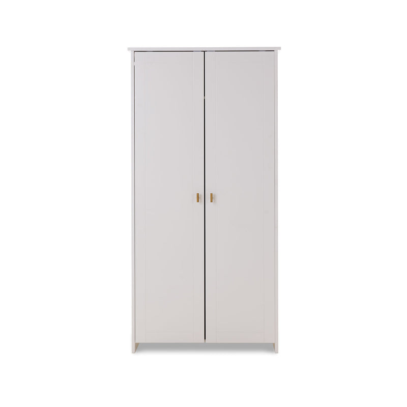 The double wardrobe of the White Obaby Evie Mini 3 Piece Room Set | Nursery Furniture Sets | Room Sets | Nursery Furniture - Clair de Lune UK
