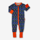GrowGrows Organic Feather Flames Sleepsuit | Baby Grows and Onesies | Organic Baby Clothes - Clair de Lune UK