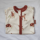 Folded GrowGrows Organic Fleeting Fawn Sleepsuit | Baby Grows and Onesies | Organic Baby Clothes - Clair de Lune UK