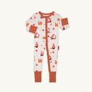 Grow Grows Organic Fluffy Foxes Sleepsuit on white background |  Baby Grows and Onesies | Organic Baby Clothes - Clair de Lune UK