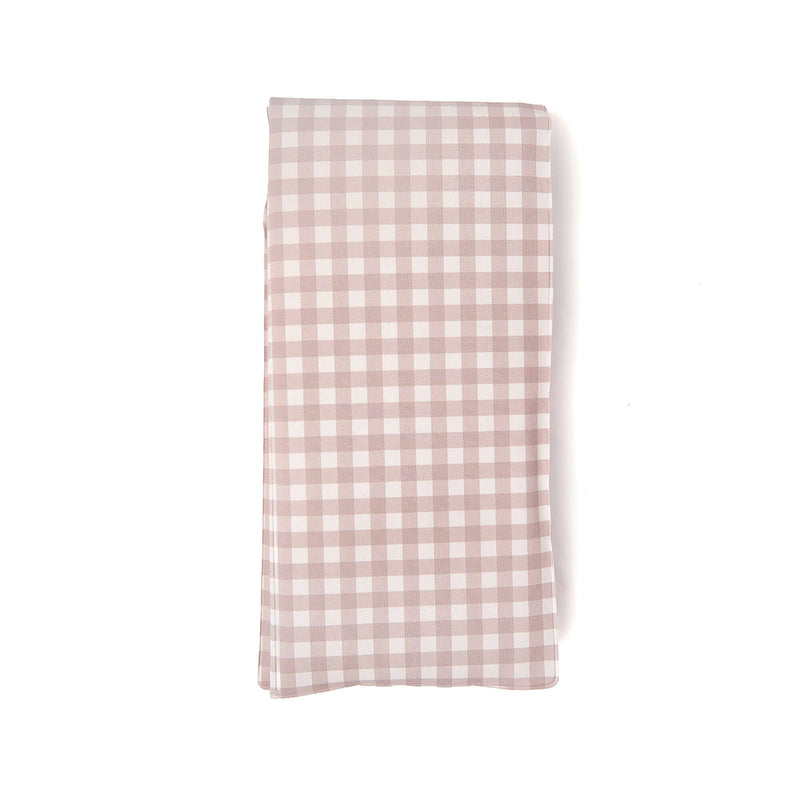 Folded Gingham Foldable Travel Changing Mat on white background | Bathing & Changing Essentials - Clair de Lune UK