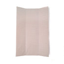 Brown Gingham Anti-Roll Wedge Baby Changing Mat on a white background view from above | Baby Bath Time Essentials - Clair de Lune UK