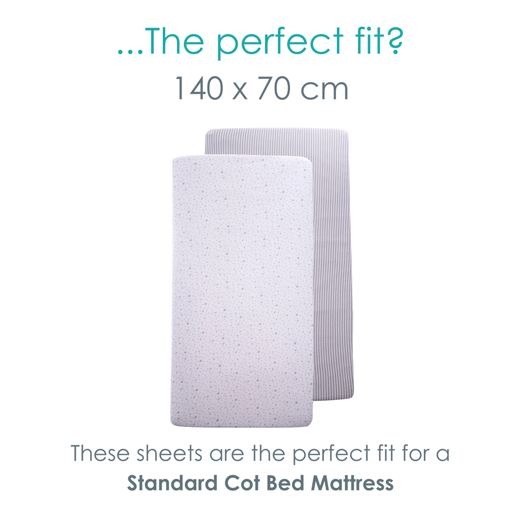 Cot bed fitted sheet size shop