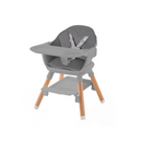 Grey 6 in 1 High Chair converted to a stool with feeding tray attached | High chairs | Feeding & Weaning | Toddler Furniture - Clair de Lune UK
