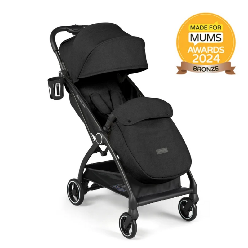 Ickle Bubba Aries Max Auto-fold Stroller in Black with a matching footmuff | Pushchairs and Travel Systems | Baby & Kid Travel - Clair de Lune UK