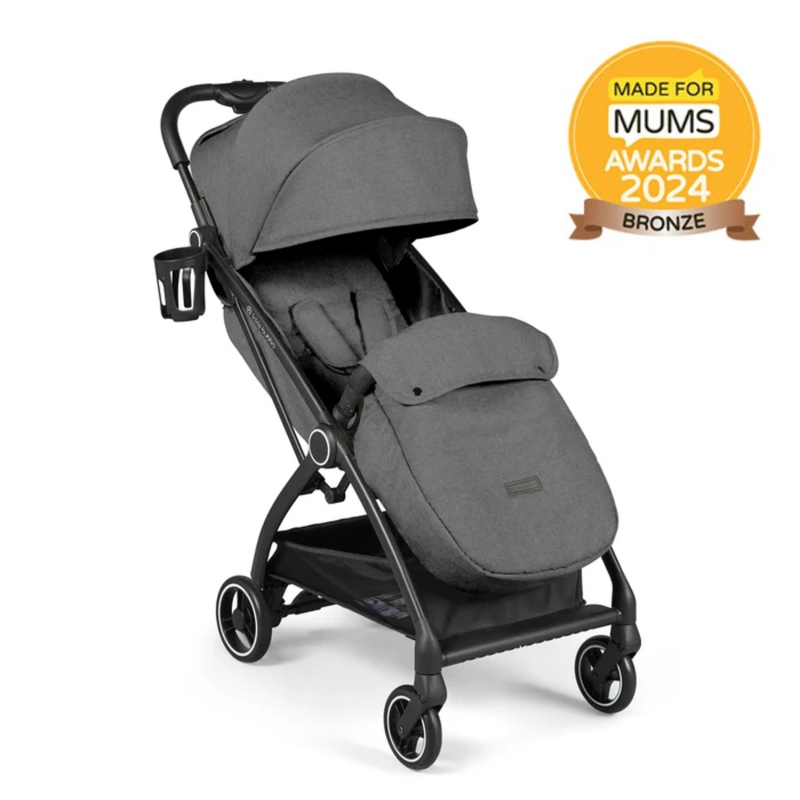 Ickle Bubba Aries Max Auto-fold Stroller in Graphite Grey with a matching footmuff | Pushchairs and Travel Systems | Baby & Kid Travel - Clair de Lune UK