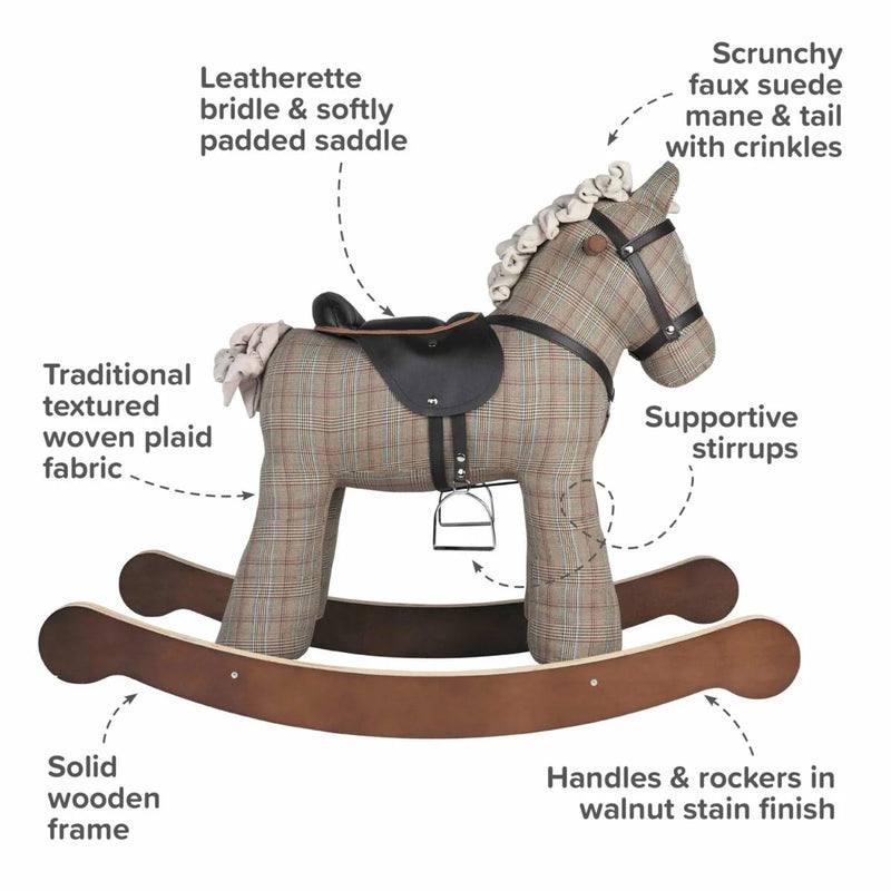 The sensory benefits and unique selling points of the Little Bird Told Me Jasper Rocking Horse | Rocking Animals | Montessori Activities For Babies & Kids | Toys | Baby Shower, Birthday & Christmas - Clair de Lune UK