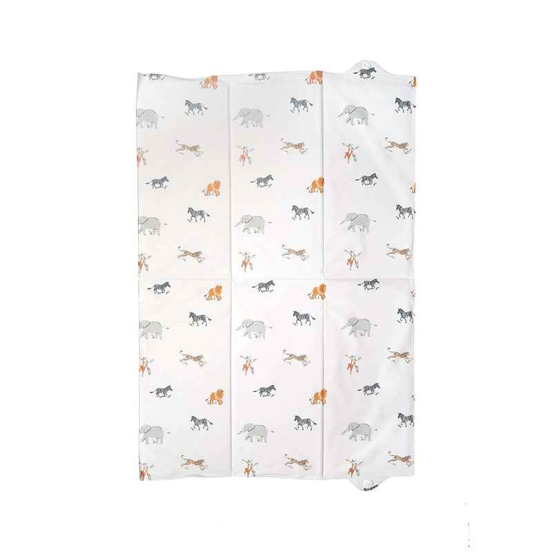 Jungle Dream Foldable Travel Changing Mat laid out flat | Baby Change Mat | Bathing & Changing Essentials - Clair de Lune UK