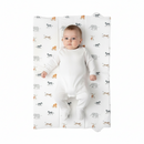 Baby lying on the Jungle Dream Foldable Travel Changing Mat laid out flat | Baby Change Mat | Bathing & Changing Essentials - Clair de Lune UK