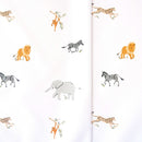 Jungle Dream Anti-Roll Wedge Baby Changing Mat close up of safari animals | Change & Travel Mats | Baby Bath Time Essentials - Clair de Lune UK